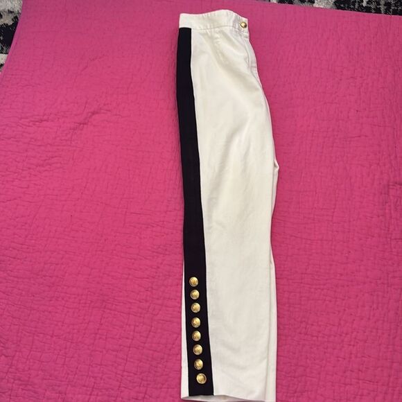Dolce& Gabbana white tux button detailed high waist pants, US6 - Picture 9 of 9
